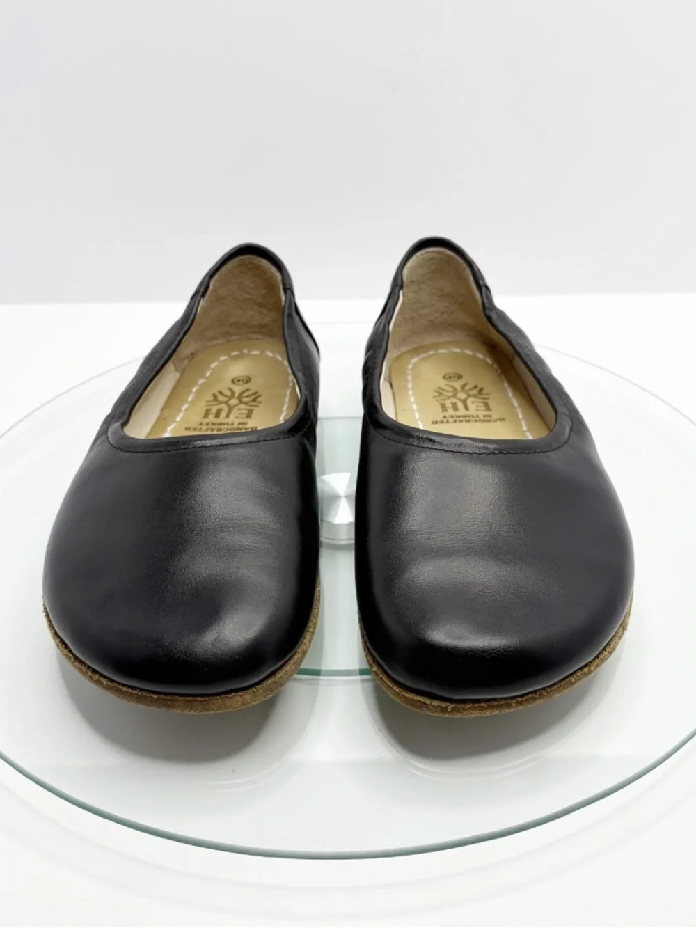 Earthing Harmony Ballet Flats Black Leather Grounding Barefoot Wide Toe Box 40 - Picture 3 of 10